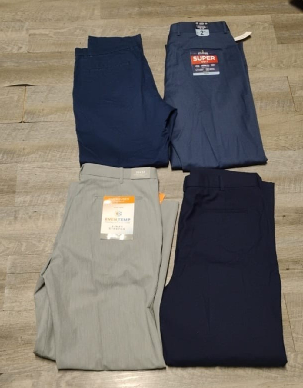 lot of 4 Stafford, VanHeusen, Defense Logistics Men's Pants Sz 36X32 multico